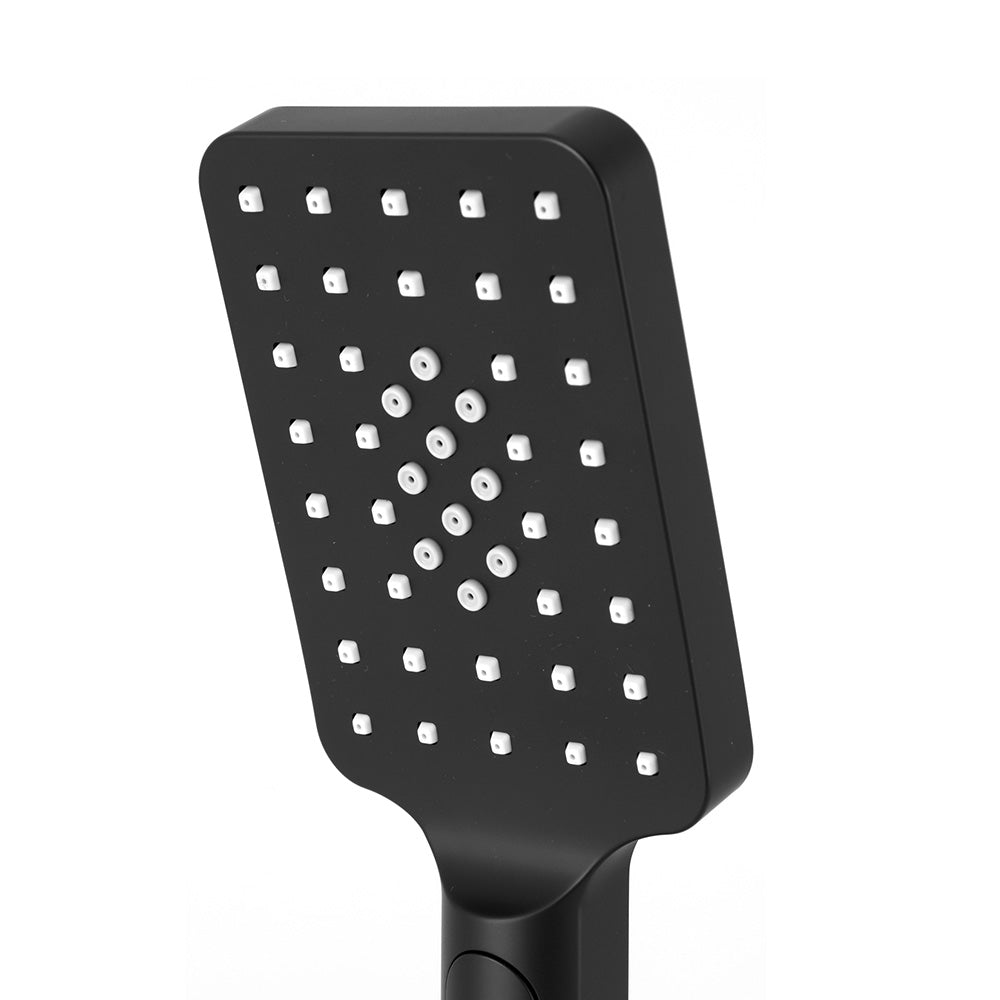 Handheld Shower Head 3.1'' High Pressure 3 Spray Modes Square Black Tristar Online