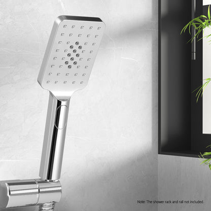 Handheld Shower Head 3.1'' High Pressure 3 Spray Modes Square Chrome Tristar Online