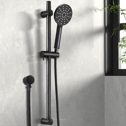 Handheld Shower Head Wall Holder 4.7'' High Pressure Adjustable 3 Modes Black Tristar Online