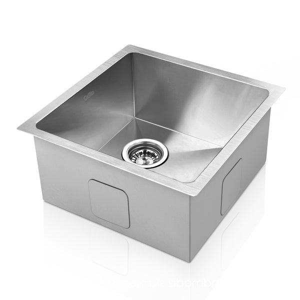 Cefito 44cm x 44cm Stainless Steel Kitchen Sink Under/Top/Flush Mount Silver Tristar Online