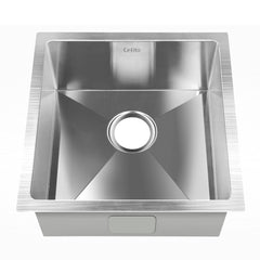 Cefito 44cm x 44cm Stainless Steel Kitchen Sink Under/Top/Flush Mount Silver Tristar Online