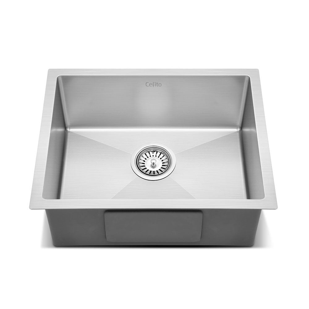 Cefito 54cm x 44cm Stainless Steel Kitchen Sink Under/Top/Flush Mount Black Tristar Online