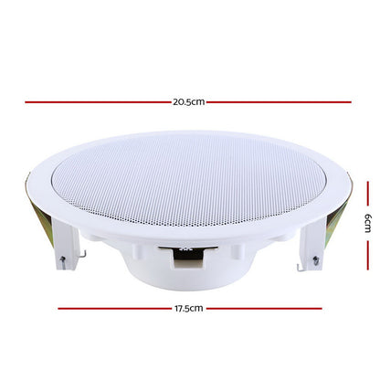 2 x 6" In Ceiling Speakers Home 80W Speaker Theatre Stereo Outdoor Multi Room Tristar Online
