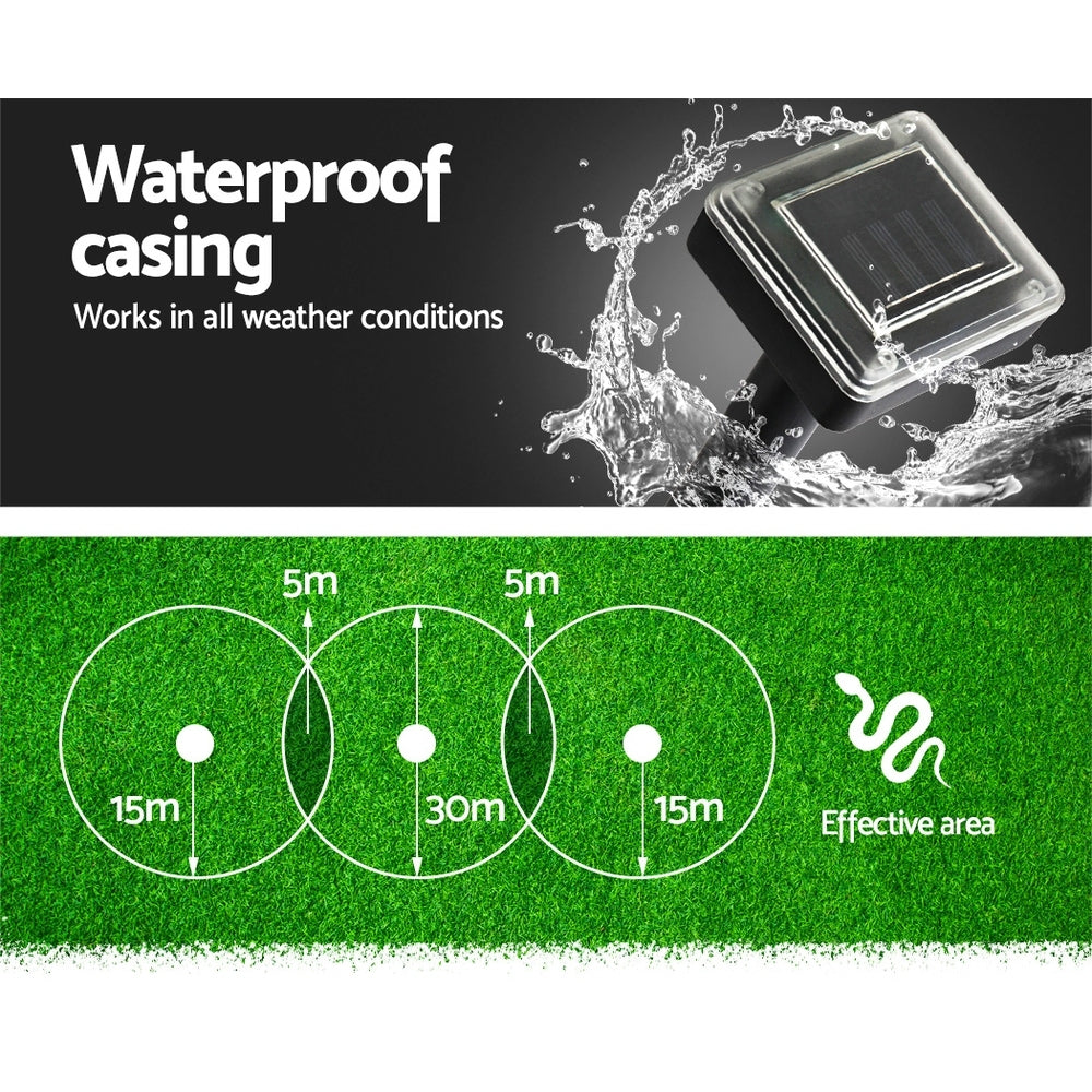 Vermitrap Set of 4 Ultrasonic Solar Powered Snake Repellent Tristar Online