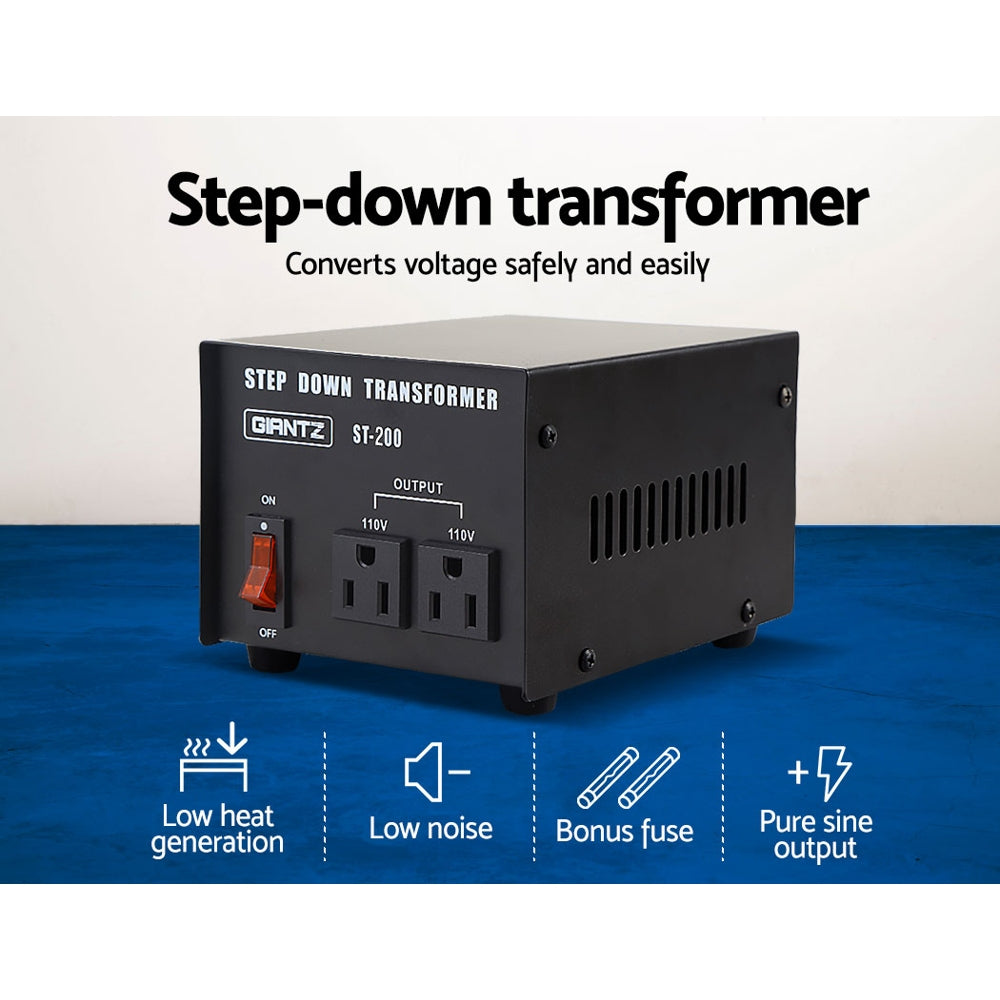 Giantz 200 Watt Step Down Transformer Tristar Online