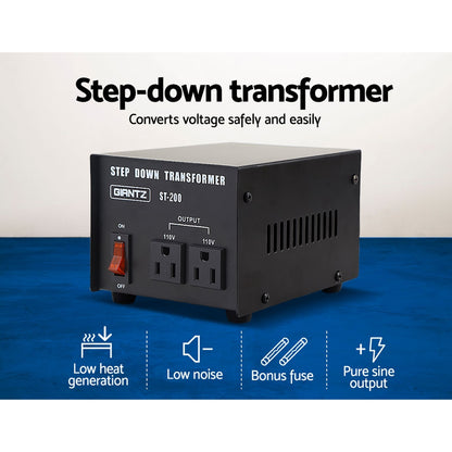 Giantz 200 Watt Step Down Transformer Tristar Online
