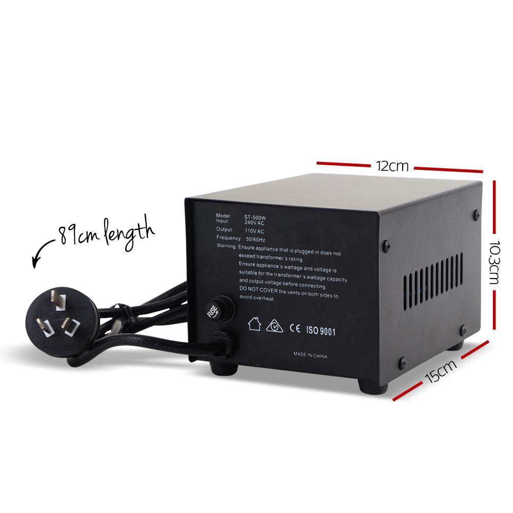 Giantz Stepdown Transformer 500W 240V to 110V Tristar Online