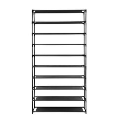 Artiss Shoe Rack 10-Tier (50 Pair) Shoes Organiser DIY Stackable Organizer Storage Shelf Stand Holder Portable Wardrobe Black Tristar Online