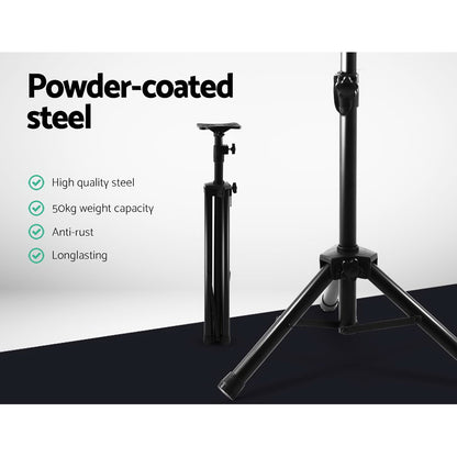 Set of 2 Adjustable 120CM Speaker Stand - Black Tristar Online