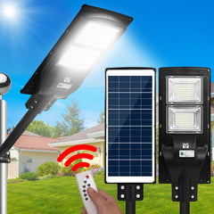 LED Solar Street Flood Light Motion Sensor Remote Outdoor Garden Lamp Lights 120W Tristar Online