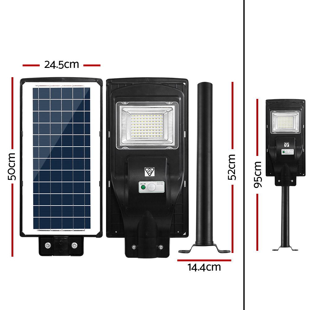 LED Solar Street Flood Light Motion Sensor Remote Outdoor Garden Lamp Lights 90W Tristar Online