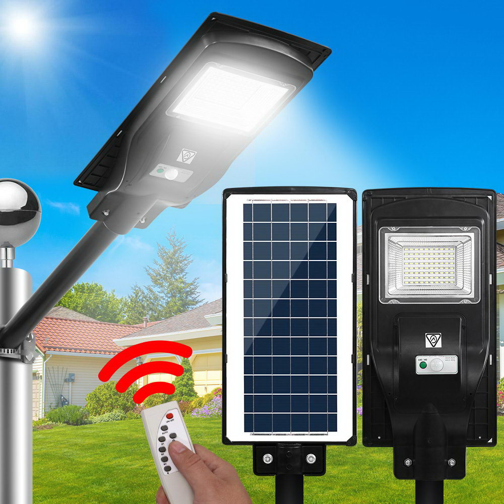LED Solar Street Flood Light Motion Sensor Remote Outdoor Garden Lamp Lights 90W Tristar Online