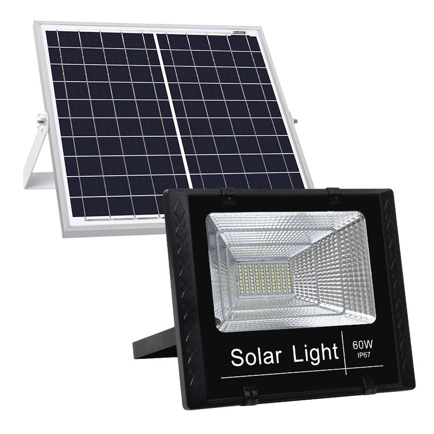 LED Solar Lights Street Flood Light Remote Outdoor Garden Security Lamp 60W Tristar Online