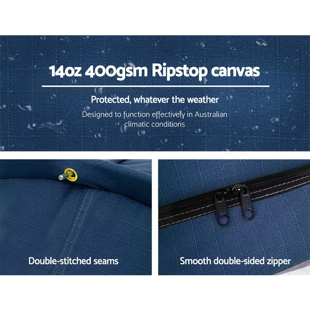 Weisshorn Double Swag Camping Swags Canvas Free Standing Dome Tent Dark Blue Tristar Online