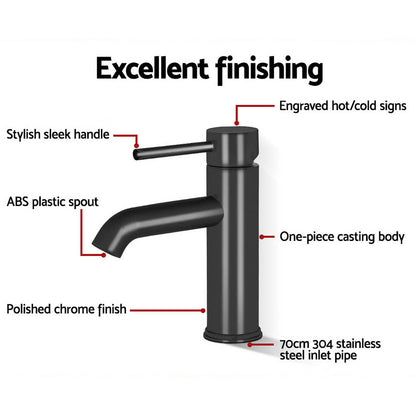 Cefito Basin Mixer Tap Faucet Black Tristar Online