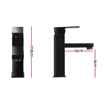 Cefito Basin Mixer Tap Faucet Bathroom Vanity Counter Top WELS Standard Brass Black Tristar Online