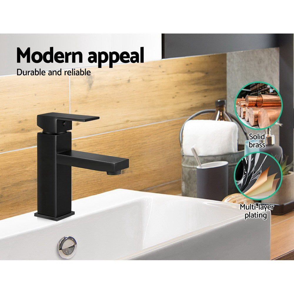 Cefito Basin Mixer Tap Faucet Bathroom Vanity Counter Top WELS Standard Brass Black Tristar Online