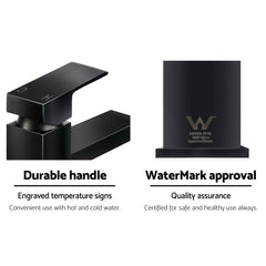 Cefito Basin Mixer Tap Faucet Bathroom Vanity Counter Top WELS Standard Brass Black Tristar Online