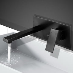 Cefito WELS Bathroom Tap Wall Square Black Basin Mixer Taps Vanity Brass Faucet Tristar Online