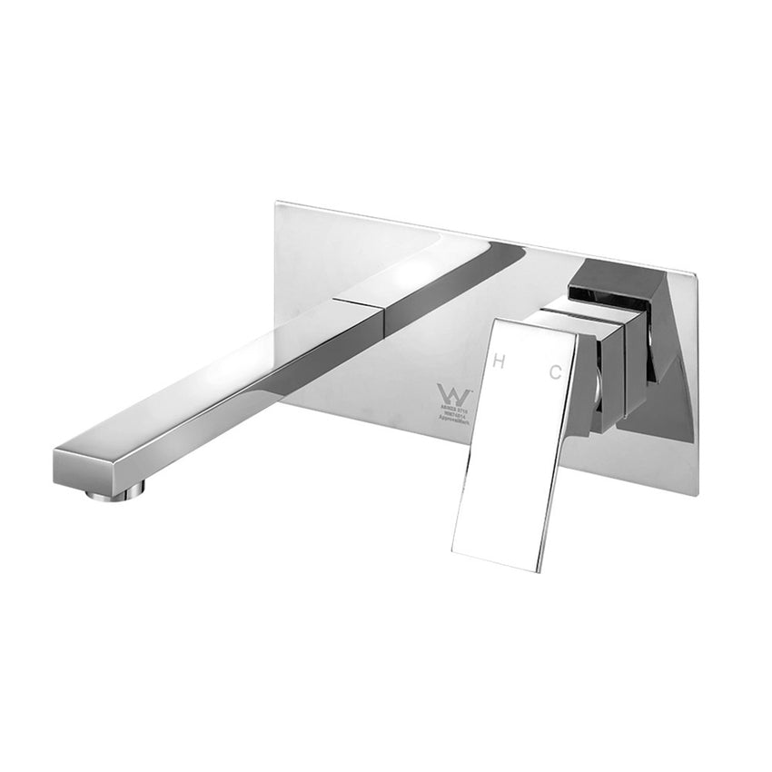 Cefito WELS Bathroom Tap Wall Square Silver Basin Mixer Taps Vanity Brass Faucet Tristar Online