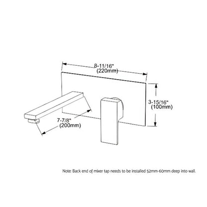 Cefito WELS Bathroom Tap Wall Square Silver Basin Mixer Taps Vanity Brass Faucet Tristar Online