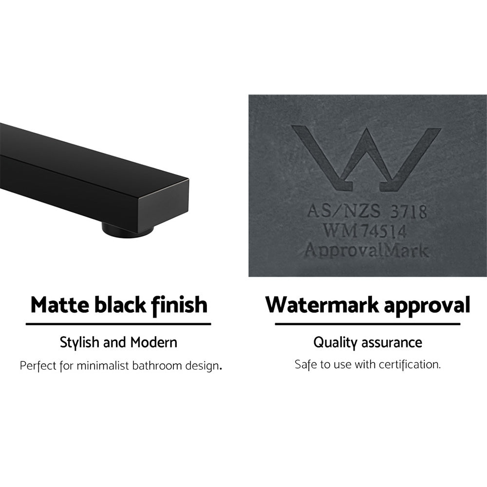 Cefito Bathroom Tap Wall Bath Spout 180 Swivel Bathtub Shower Mixer Square Black Tristar Online