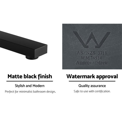 Cefito Bathroom Tap Wall Bath Spout 180 Swivel Bathtub Shower Mixer Square Black Tristar Online