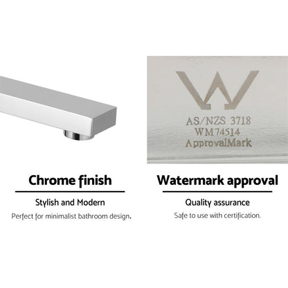 Cefito Bathroom Tap Wall Bath Spout 180 Swivel Bathtub Shower Square Chrome Tristar Online