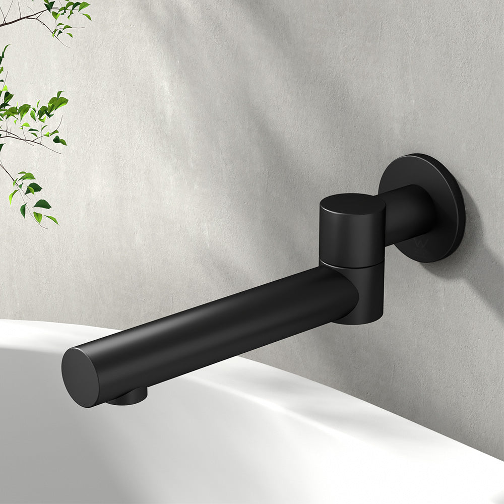 Cefito Bathroom Tap Wall Bath Spout 180 Swivel Bathtub Shower Mixer Round Black Tristar Online