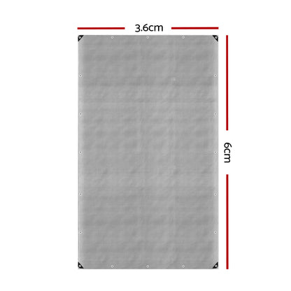 Instahut 3.6x6m Tarp Camping Tarps Poly Tarpaulin Heavy Duty Cover 180gsm Silver Tristar Online