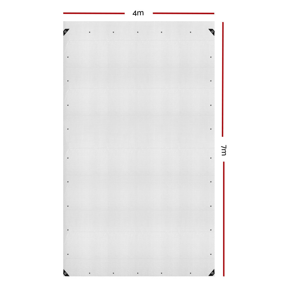 Instahut 4x7m Tarp Camping Tarps Poly Tarpaulin Heavy Duty Cover 135gsm Clear Tristar Online