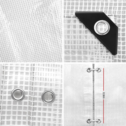 Instahut 4x7m Tarp Camping Tarps Poly Tarpaulin Heavy Duty Cover 135gsm Clear Tristar Online