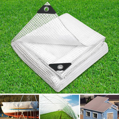 Instahut 4x7m Tarp Camping Tarps Poly Tarpaulin Heavy Duty Cover 135gsm Clear Tristar Online