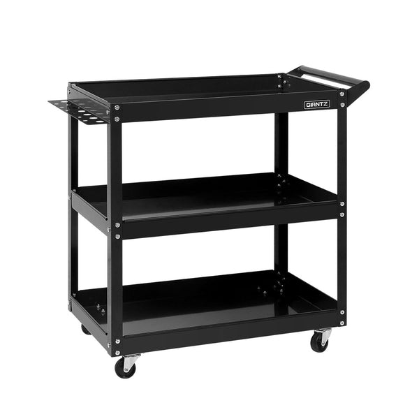 Giantz Tool Cart 3 Tier Parts Steel Trolley Mechanic Storage Organizer Black Tristar Online