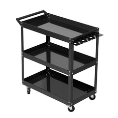 Giantz Tool Cart 3 Tier Parts Steel Trolley Mechanic Storage Organizer Black Tristar Online