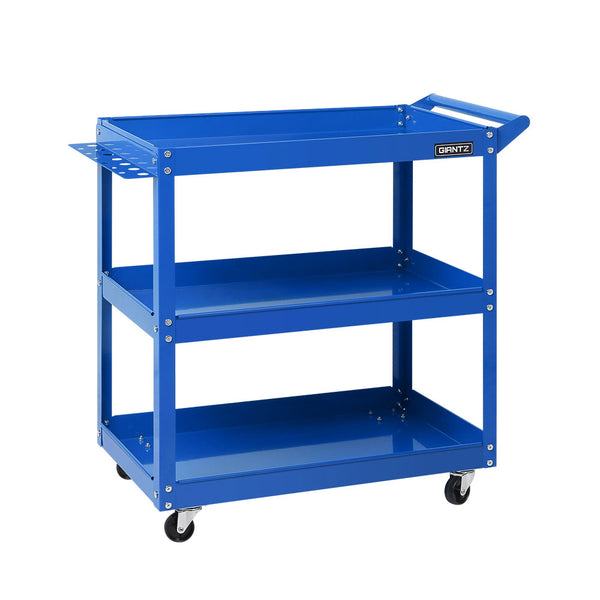 Giantz Tool Cart 3 Tier Parts Steel Trolley Mechanic Storage Organizer Blue Tristar Online