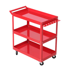 Giantz Tool Cart 3 Tier Parts Steel Trolley Mechanic Storage Organizer Red Tristar Online