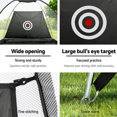 Everfit Golf Practice Net And Training Mat Set Cage Training Aid Hitting Mat Tristar Online