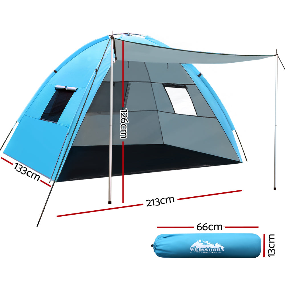 Weisshorn Camping Tent Beach Tents Hiking Sun Shade Shelter Fishing 2-4 Person Tristar Online