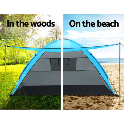 Weisshorn Camping Tent Beach Tents Hiking Sun Shade Shelter Fishing 2-4 Person Tristar Online