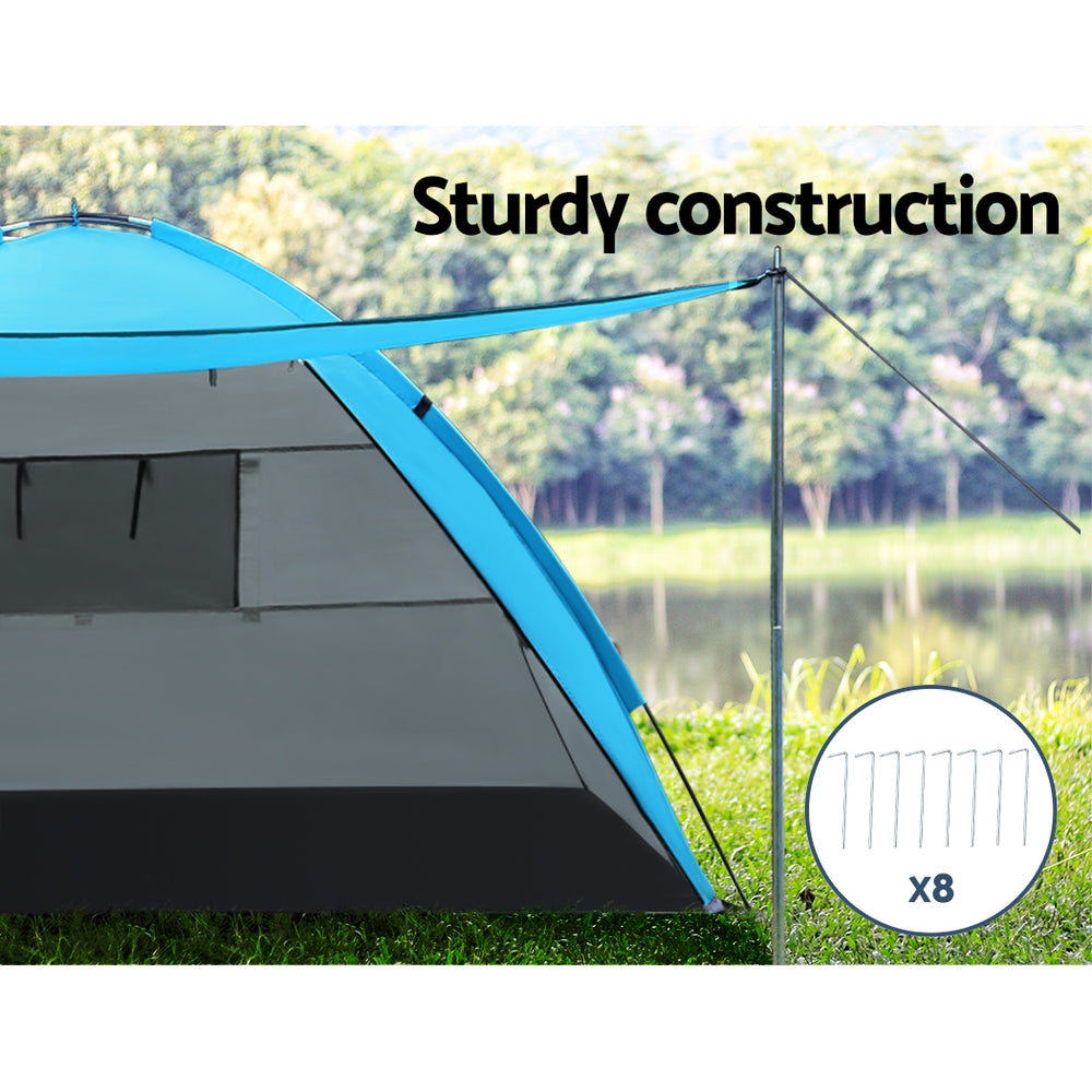 Weisshorn Camping Tent Beach Tents Hiking Sun Shade Shelter Fishing 2-4 Person Tristar Online