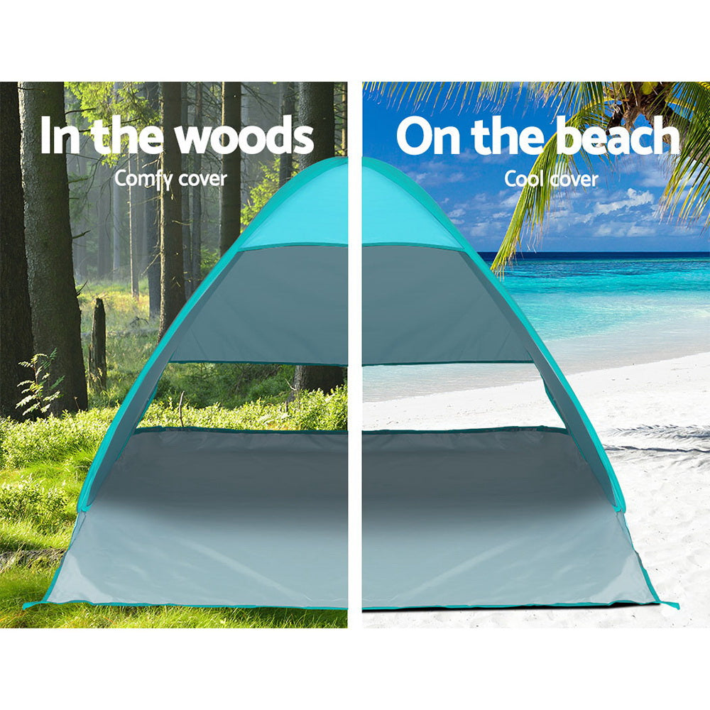 Weisshorn Pop Up Beach Tent Camping Hiking 3 Person Sun Shade Fishing Shelter Tristar Online