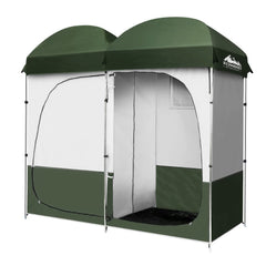 Weisshorn Double Camping Shower Toilet Tent Outdoor Portable Change Room Green Tristar Online