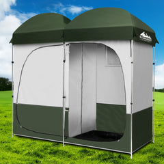 Weisshorn Double Camping Shower Toilet Tent Outdoor Portable Change Room Green Tristar Online