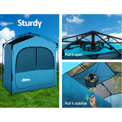 Weisshorn Pop Up Camping Shower Tent Portable Toilet Outdoor Change Room Blue Tristar Online
