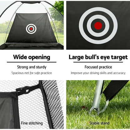 Everfit 3M Golf Practice Net Tent Portable Training Aid Driving Target Mat Soccer Tristar Online