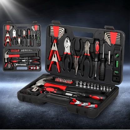 Giantz 70pcs Hand Tool Kit Set Box Household Automotive Repair Workshop w/Case Tristar Online
