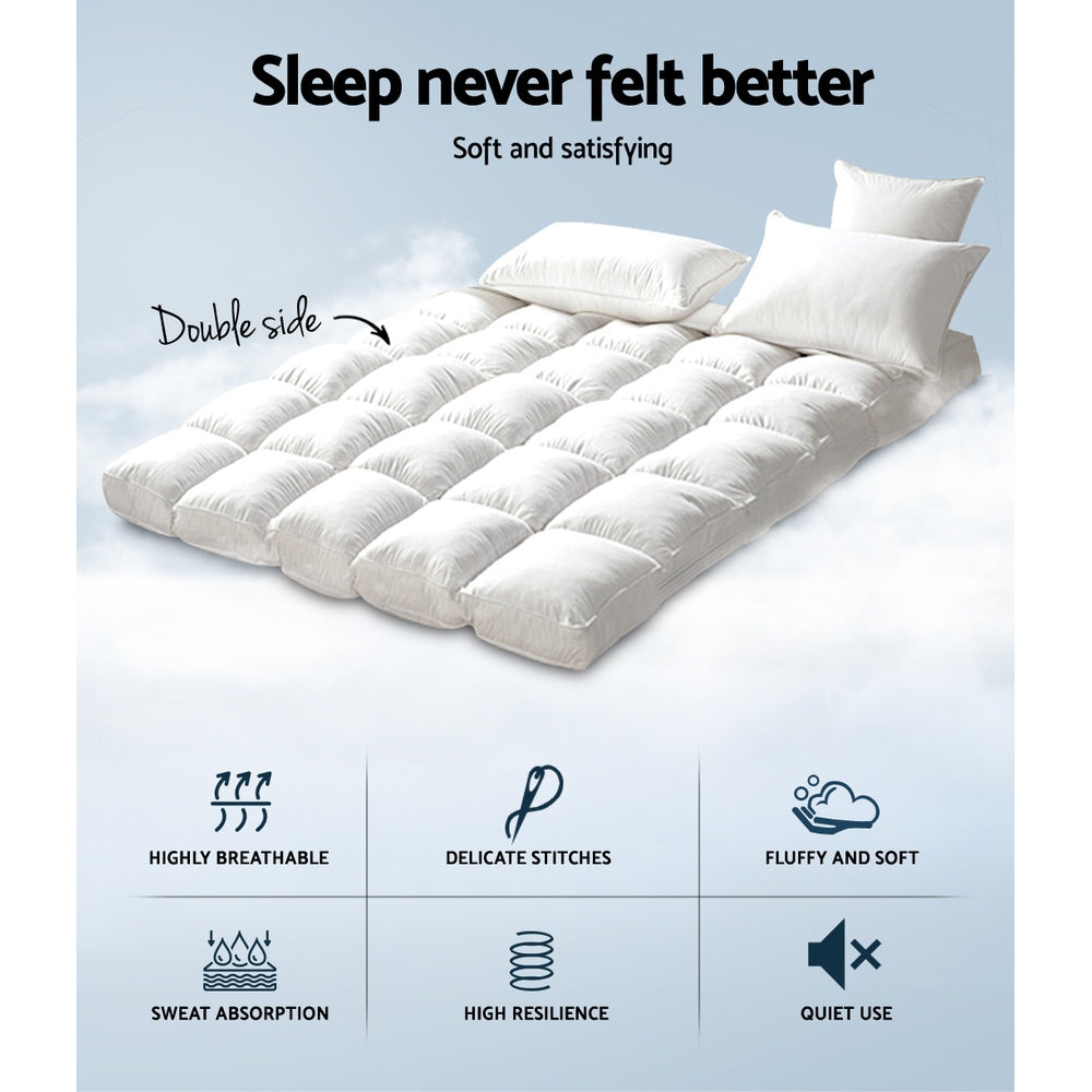 Giselle King Mattress Topper Bamboo Fibre Pillowtop Protector Tristar Online