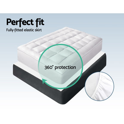 Giselle King Mattress Topper Bamboo Fibre Pillowtop Protector Tristar Online