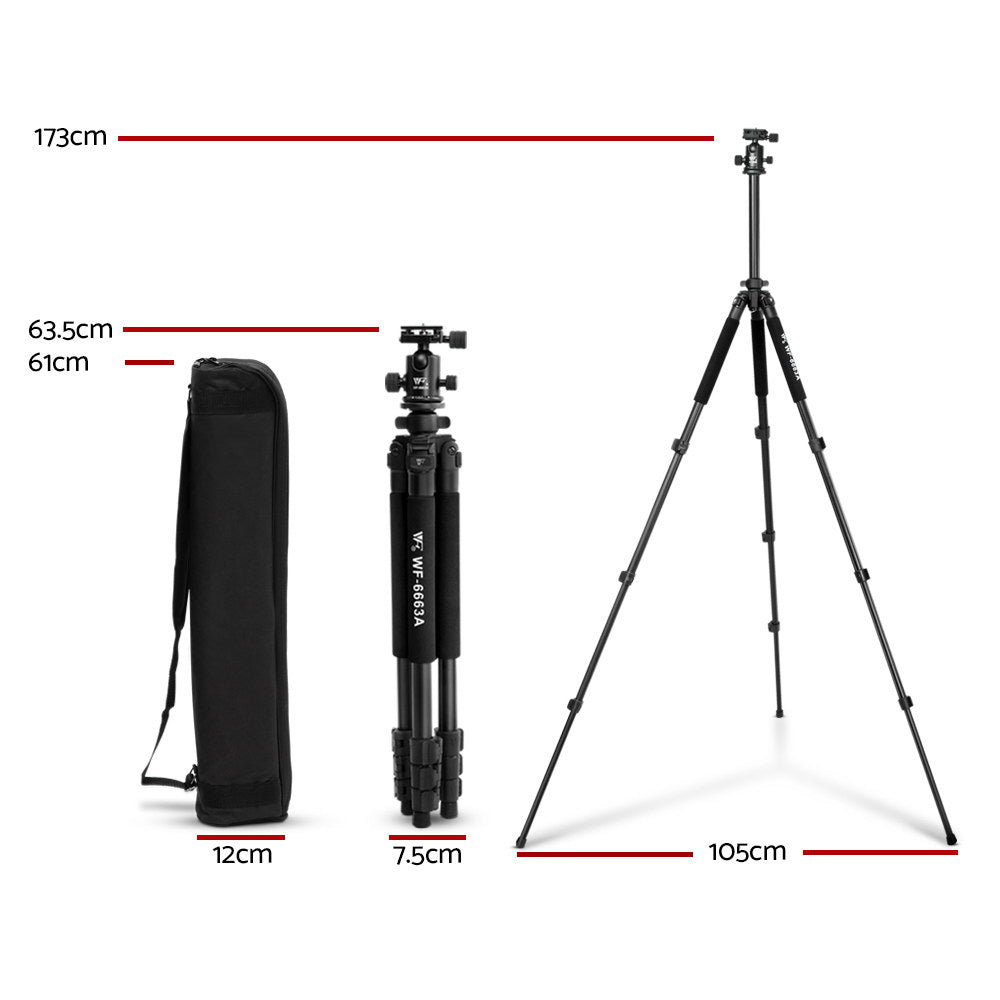 Weifeng 173cm Professional Ball Head Tripod Digital Camera Tristar Online